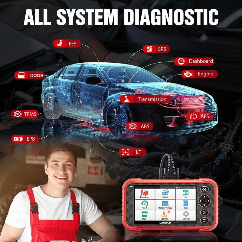 Диагностический сканер LAUNCH X431 CRP123E PLUS Car OBD2 Scanner Code er ALL Sys
