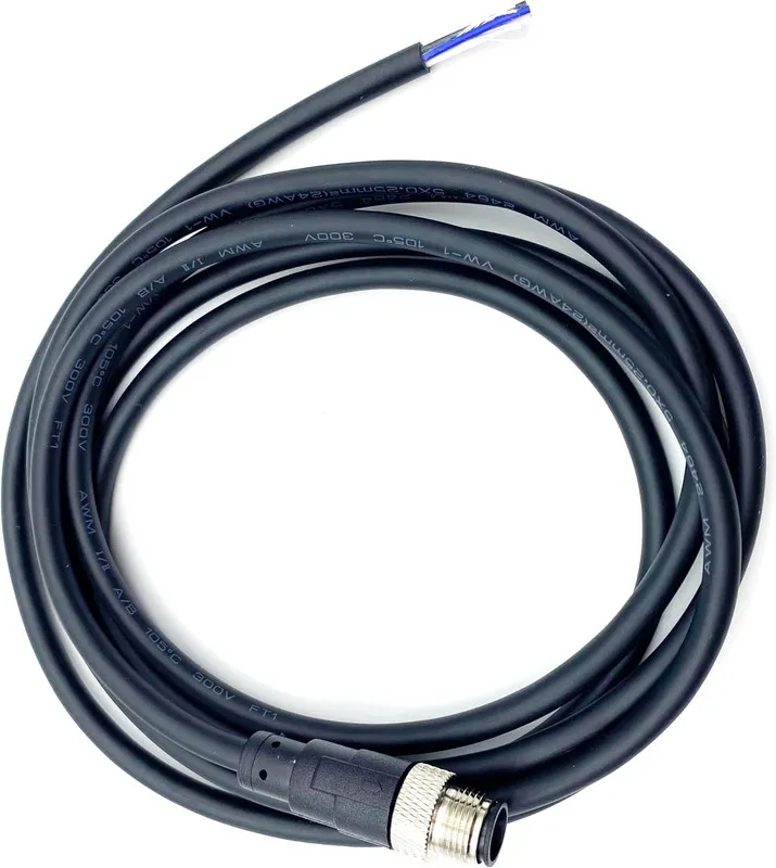 Датчик 6.56Ft M12 Connector Cable A Code Straight Male to Female Plug Socket 4Pi