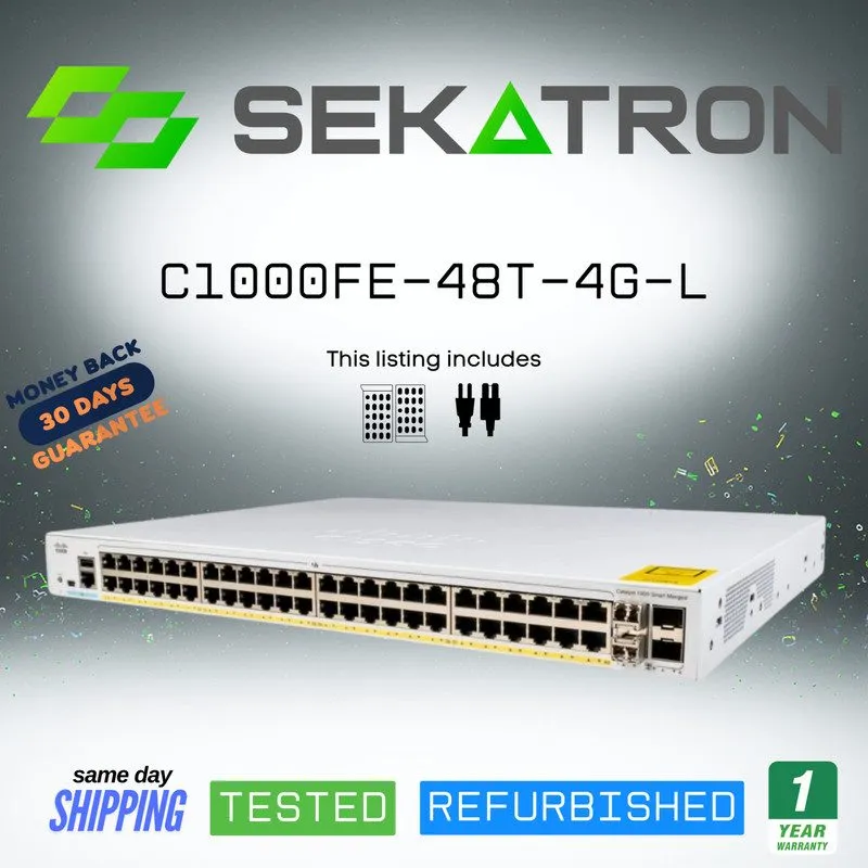 Коммутатор Cisco Catalyst C1000FE-48T-4G-L 48-Port Fast Ethernet Managed Switch