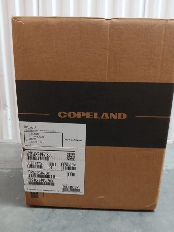 Компрессор ZP21LXE-PFV-800 Copeland Scroll Compressor 20,000 BTU/HR, 208/230V
