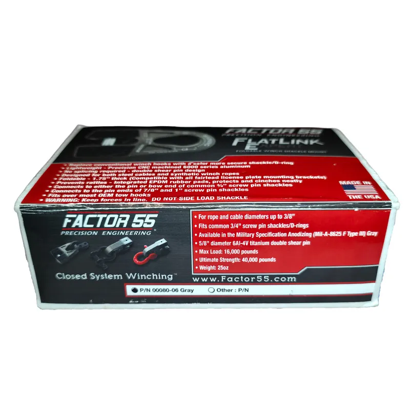 Такелажная скоба Factor 55 00080-06 FlatLink E Expert Version Winch Shackle Mnt  — фото лота 2
