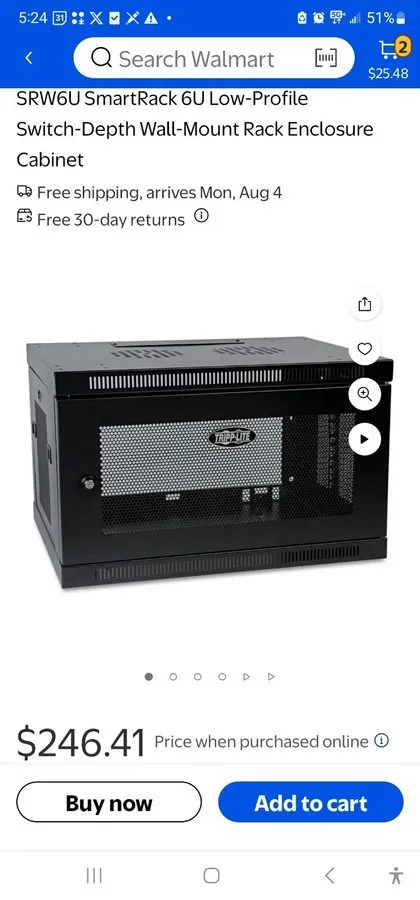 Вентилятор Tripp Lite SmartRack 6U Server Rack SRW6U, Wall-Mount, Vented, 200lb,