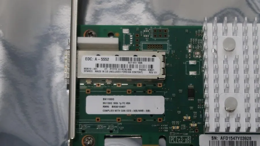 Контроллер P9D93A HPE StoreFabric SN1100Q 16Gb Single Port Fibre Channel HBA QLE