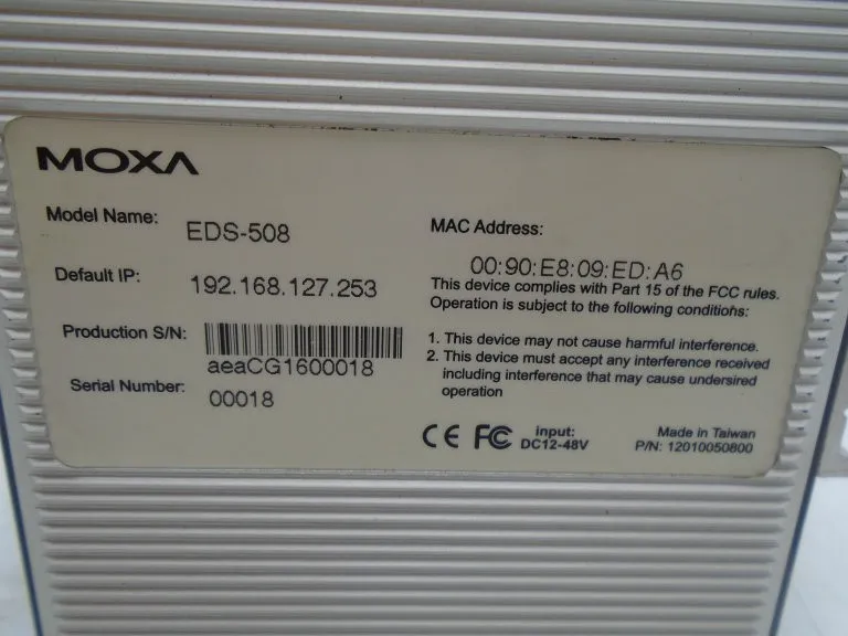 IIoT-устройство THE MOXA GROUP EDS-508 ETHERNET SWITCH