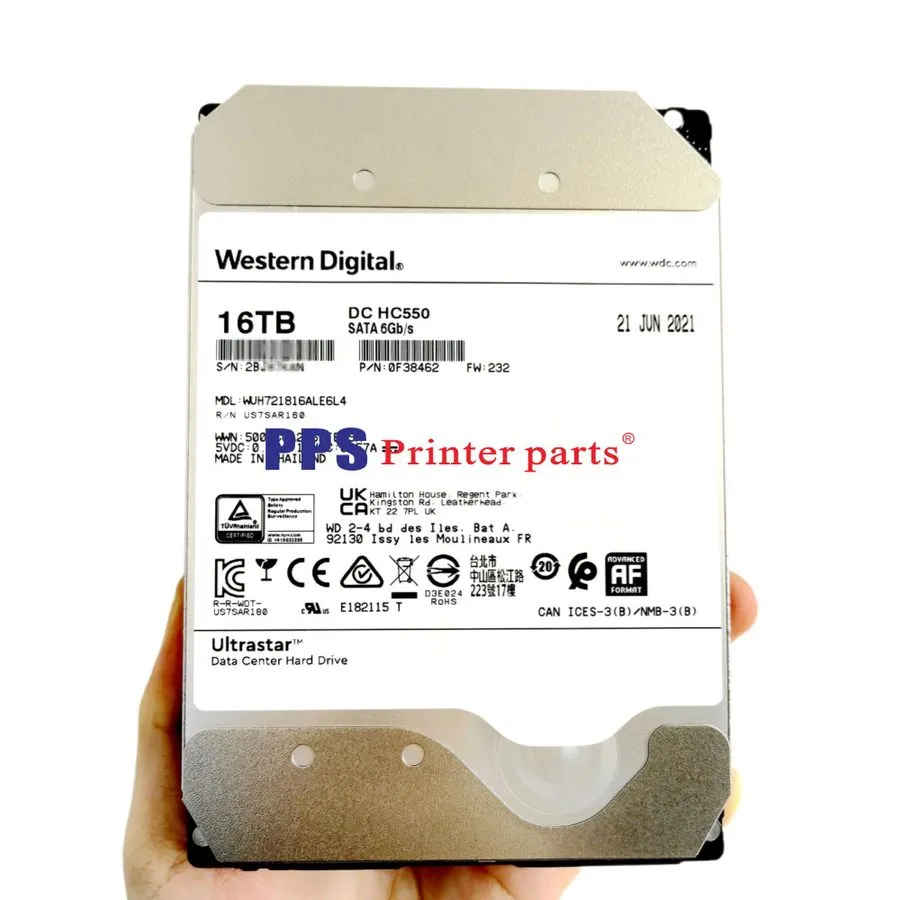 Жёсткий диск WD WUH721816ALE6L4 16TB SATA Ultrastar DC HC550 3.5" LFF Hard Drive