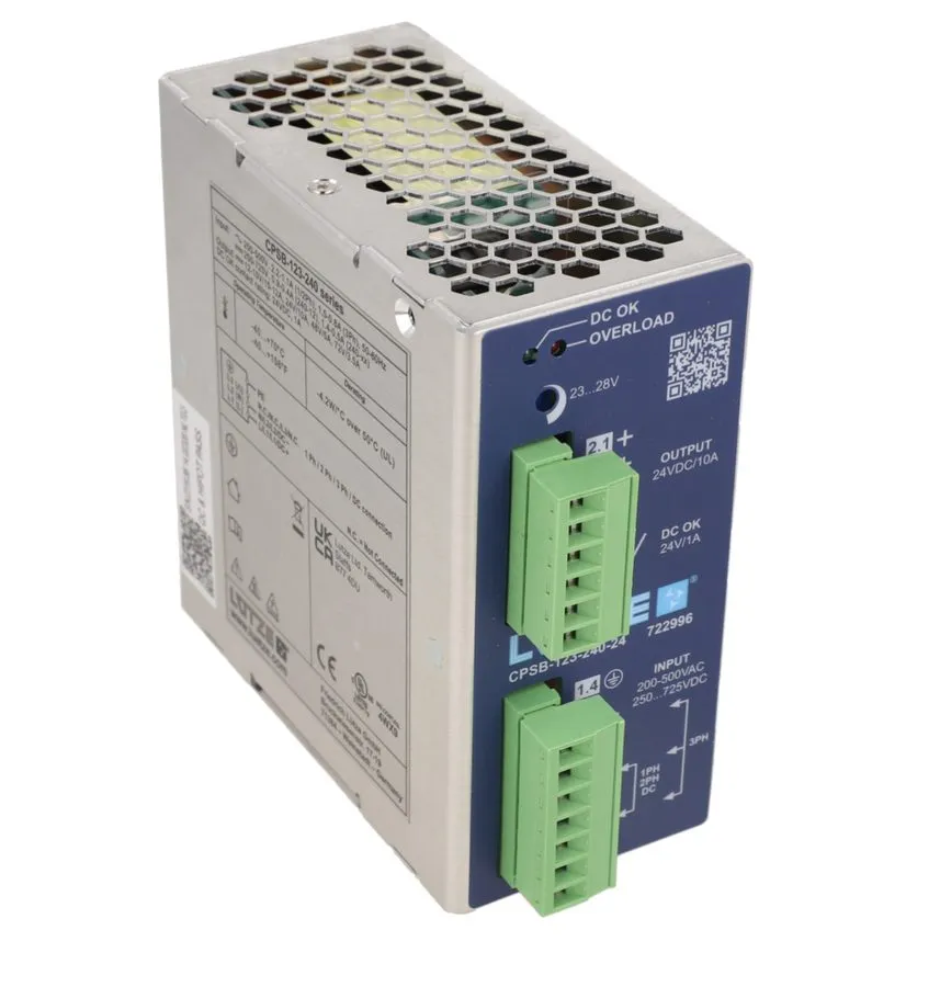 Блок питания LUTZE CPSB-123-240-24 24VDC 10A 240W DIN Rail Power Supply