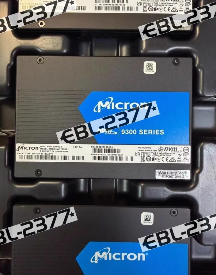 SSD-накопитель Micron 9300 PRO 3.84TB SSD 2.5" U.2 PCIe 3.0x4 NVMe MTFDHAL3T8TDP