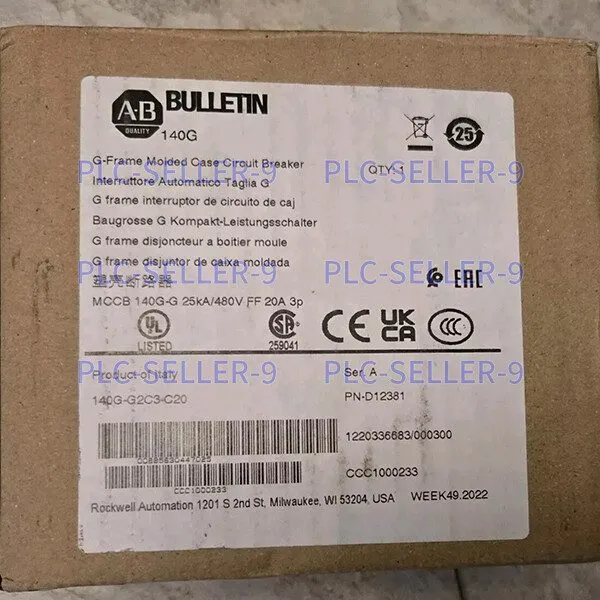 Автоматический выключатель 1 AB 140G-G2C3-C20 Circuit Breaker 20A G Frame 25kA 4