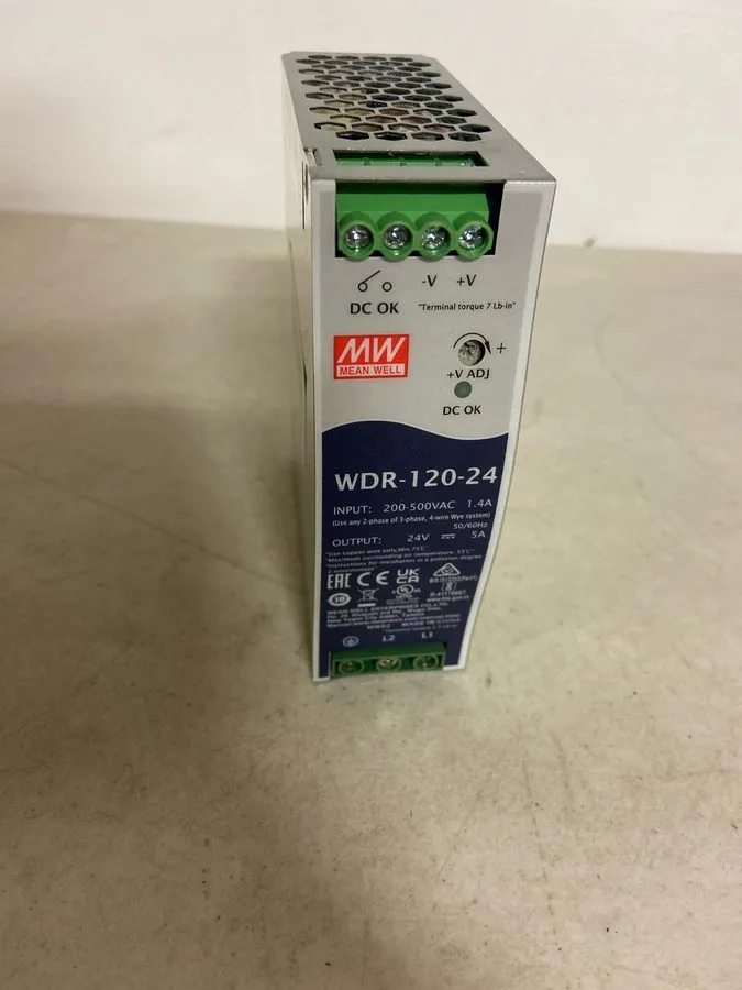 Блок питания MEAN WELL WDR-120-24 120W 24V 5A DIN Rail Power Supply 180-550VAC