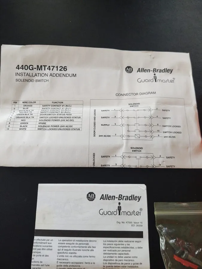 Реле безопасности Allen-Bradley Guardmaster 440G-MT47126 Solenoid Switch — фото лота 2