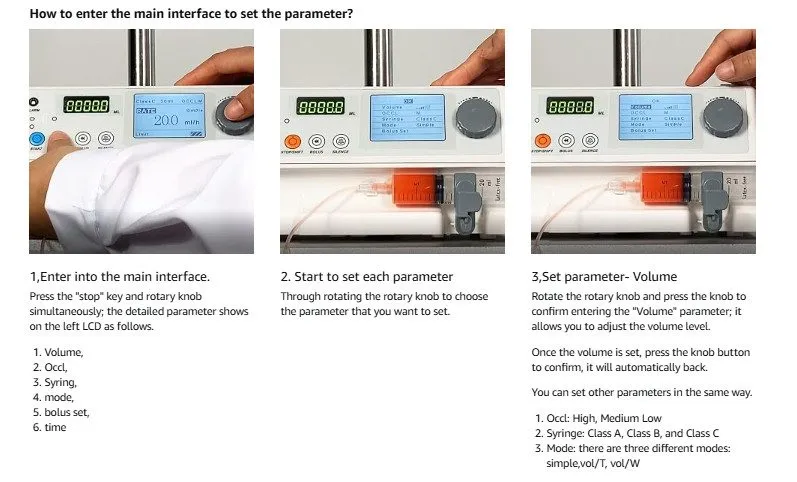 Насос Medical Single Channel Syringe Pump LCD Display Audible Visual Alarm BYZ-8 — фото лота 1