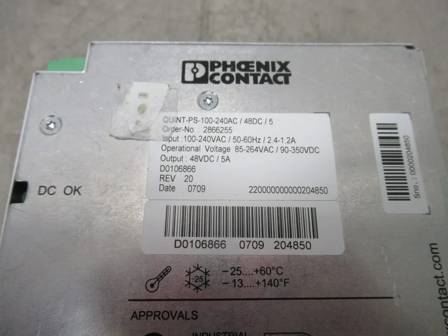 Блок питания Phoenix Contact QUINT-PS-100-240AC/48DC/ 5 Power Supply 2866255 48V