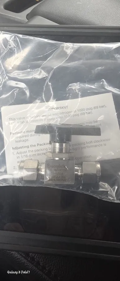 Клапан Swagelok SS-42GS4 ball valve 2500 psig shipping M