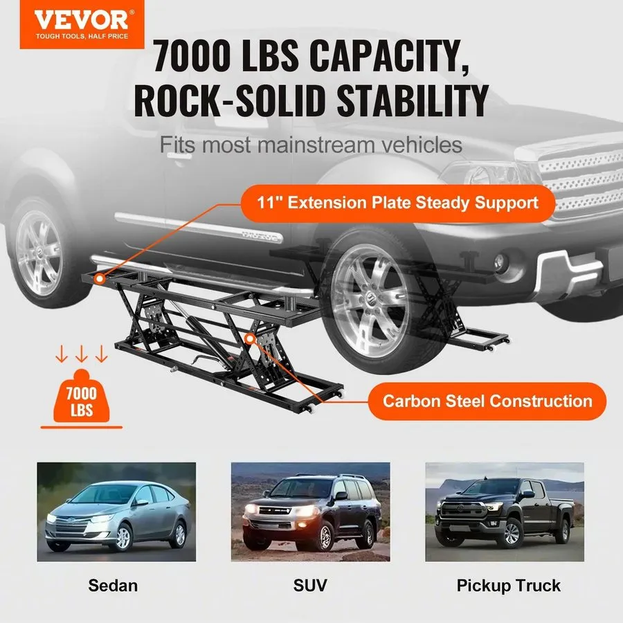Автоподъёмник Carbon Steel Car Lift 7000lb Capacity, Adjustable 4-Column Design