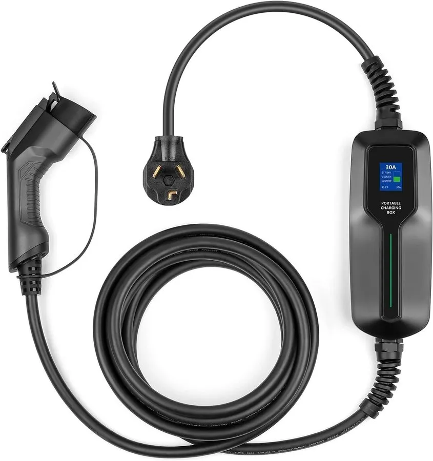 Аккумулятор EV Charger Level 2,NEMA 10-30, 30A/25ft,6.6KW Portable Electric Vehi