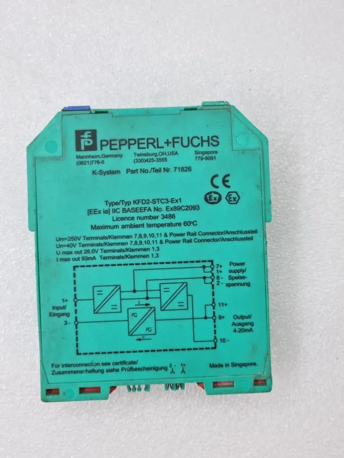 Датчик PEPPERL+FUCHS KFD2-STC3-EX1 Smart Transmitter Isolator 71826 M3486