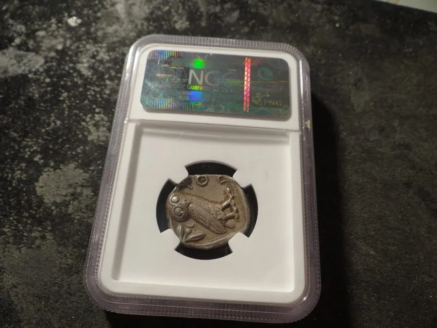 Лабораторный прибор Attica Athens Greek Silver Owl AR Tetradrachm 440-404 BC NGC