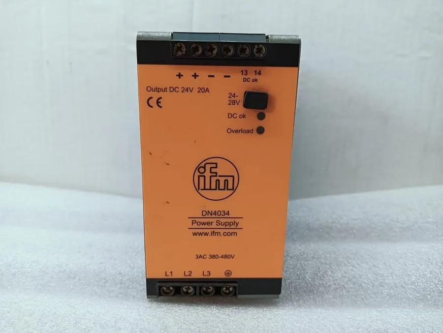 Блок питания IFM Power Supply 3-Phase 380-480V AC 24V DC 20A 480W DIN Rail Mount — фото лота 1