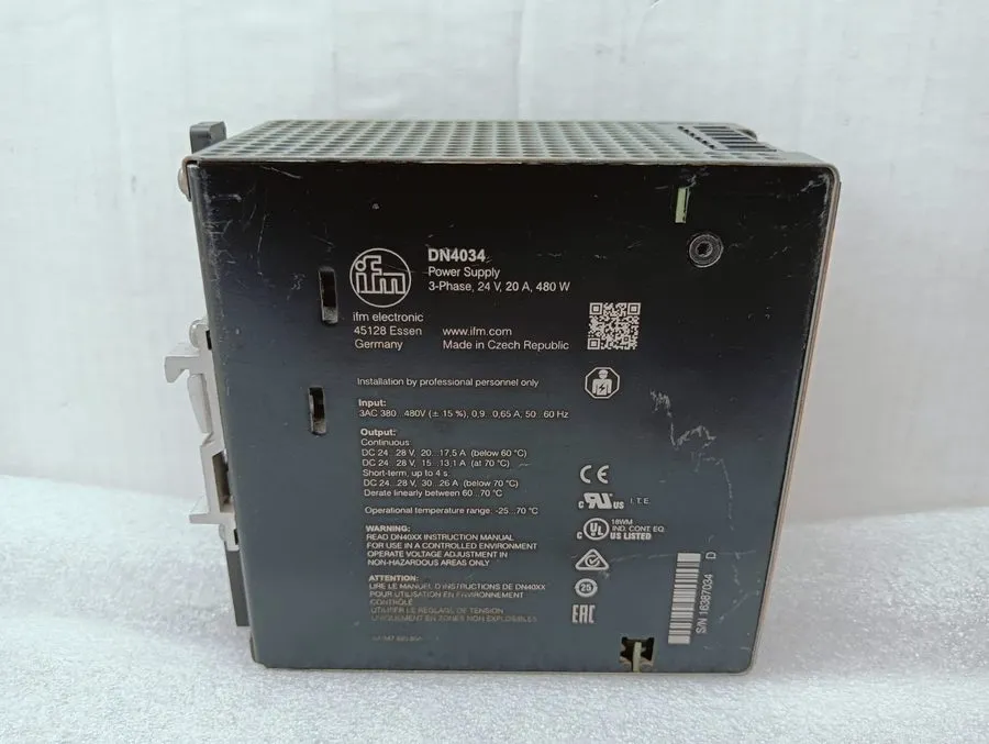 Блок питания IFM Power Supply 3-Phase 380-480V AC 24V DC 20A 480W DIN Rail Mount — фото лота 2