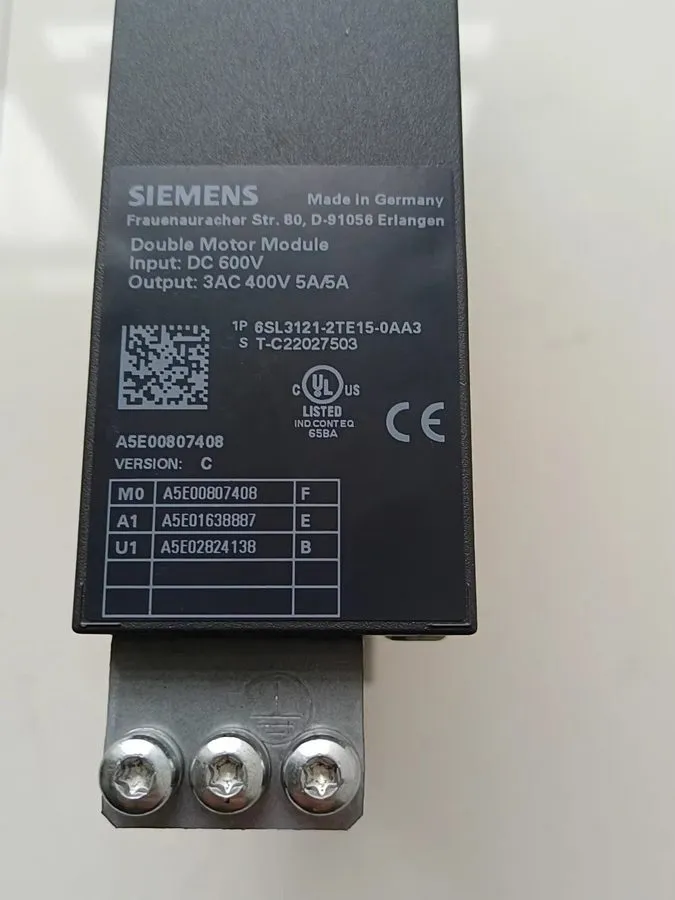 Частотный преобразователь Siemens 6SL3121-2TE15-0AA3 SINAMICS S120 Double Motor  — фото лота 1