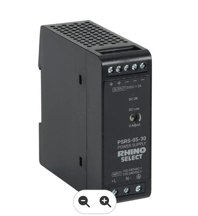 Блок питания RHINO SELECT PSRS-05-30 5VDC 5A 30W DIN Rail Power Supply — фото лота 1