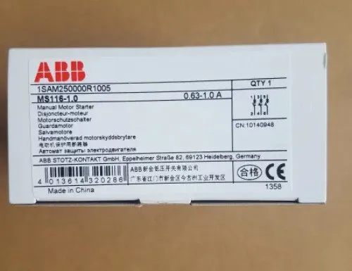 Автоматический выключатель ABB MS116-1.0 (0.63-1.0A) Motor Protection Circuit Br
