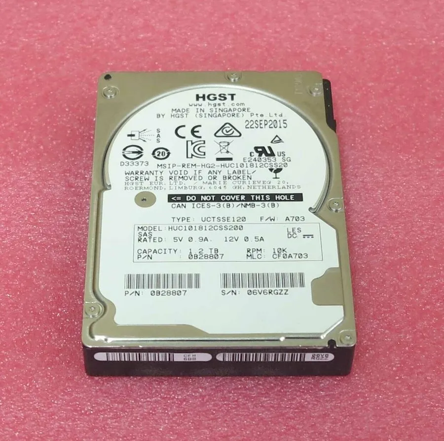 Сервер HGST Ultrastar C10K1800 1.2TB 10K SAS-3 2.5" Internal Server HDD 128MB
