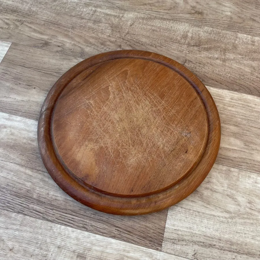 Плата Vintage French Wooden Cutting Board Round Kitchen Breadboard 22102410 — фото лота 2