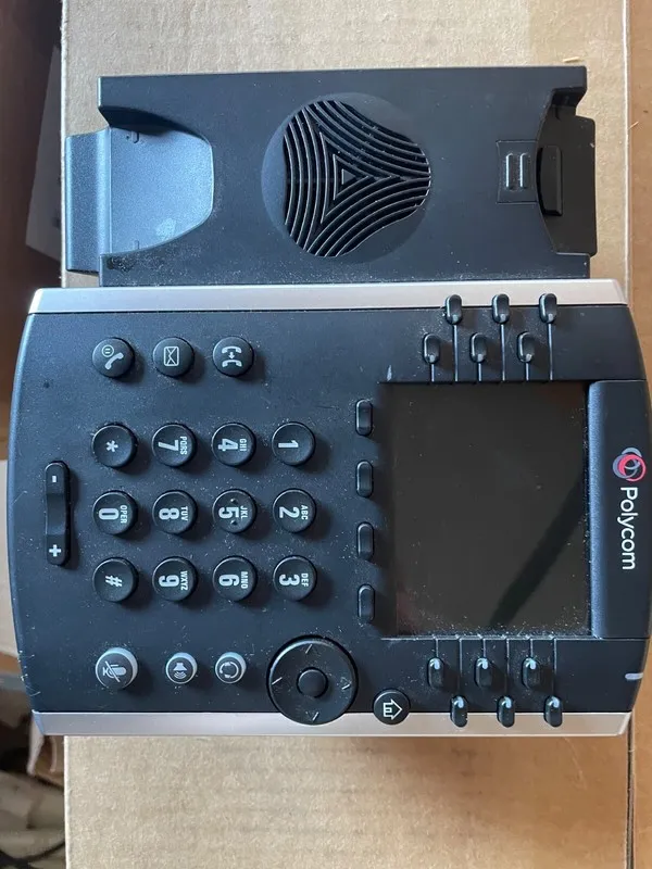 Polycom VVX410 IP Gigabit Phone Handset, stand, ethernet