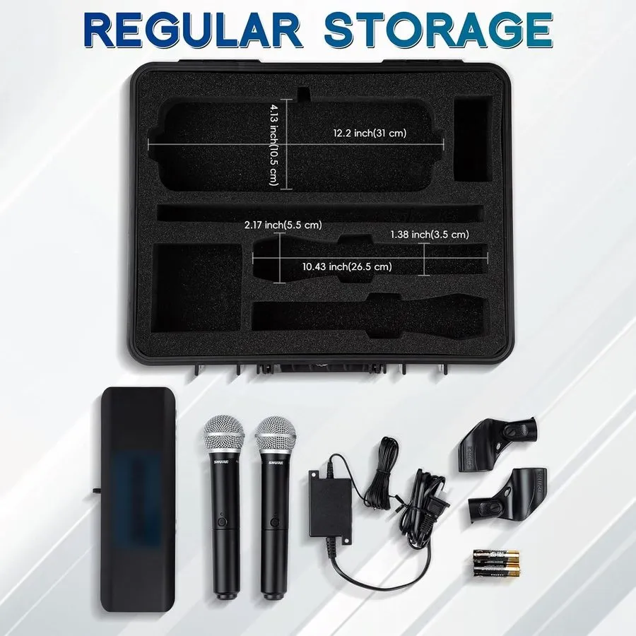 Микрофон Wireless Microphone Case Hard Shell Shure BLX288 SM58 PG58 BETA58A Tank
