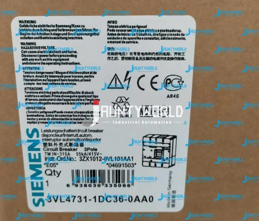 Автоматический выключатель Siemens 3VL4731-1DC36-0AA0 (3VL4740-1AA36-0AA0+3VL943