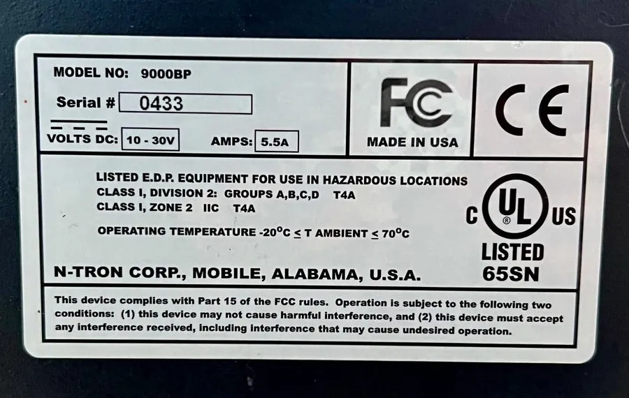 Бэкплейн Red Lion N-Tron Series 9000BP high-speed backplane and 4-slot chassis — фото лота 2