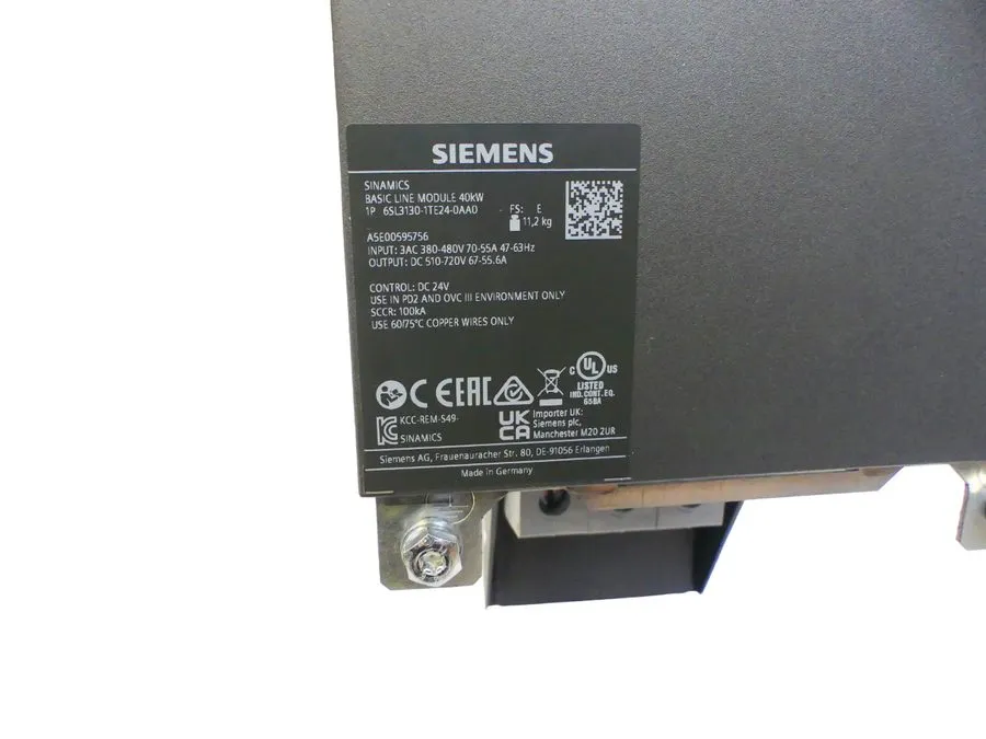 Частотный преобразователь SIEMENS SINAMICS S120 6SL3130-1TE24-0AA0 FS:E — фото лота 2