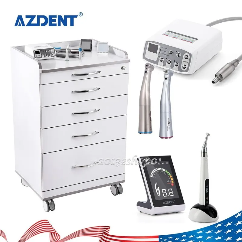 Стоматологический наконечник AZDENT 4Drawers Medical Dental Trolley Cabinet/Endo — фото лота 1