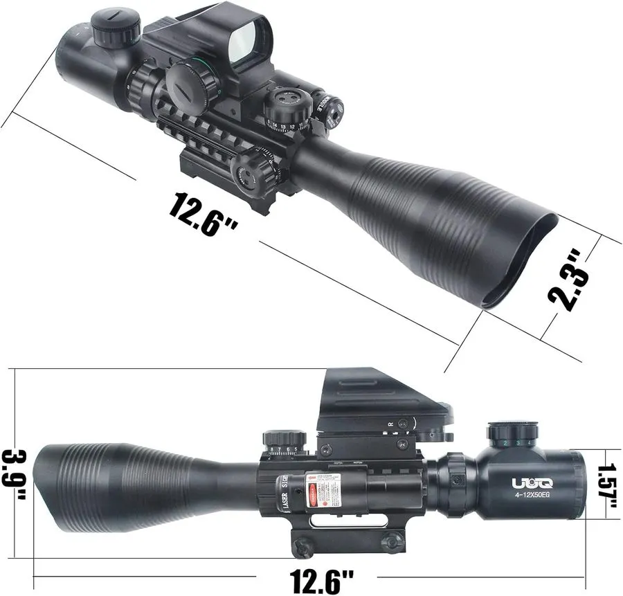 Оптико-электронная система UUQ C4-12X50 Rifle Scope Dual Illuminated Reticle W/L — фото лота 2