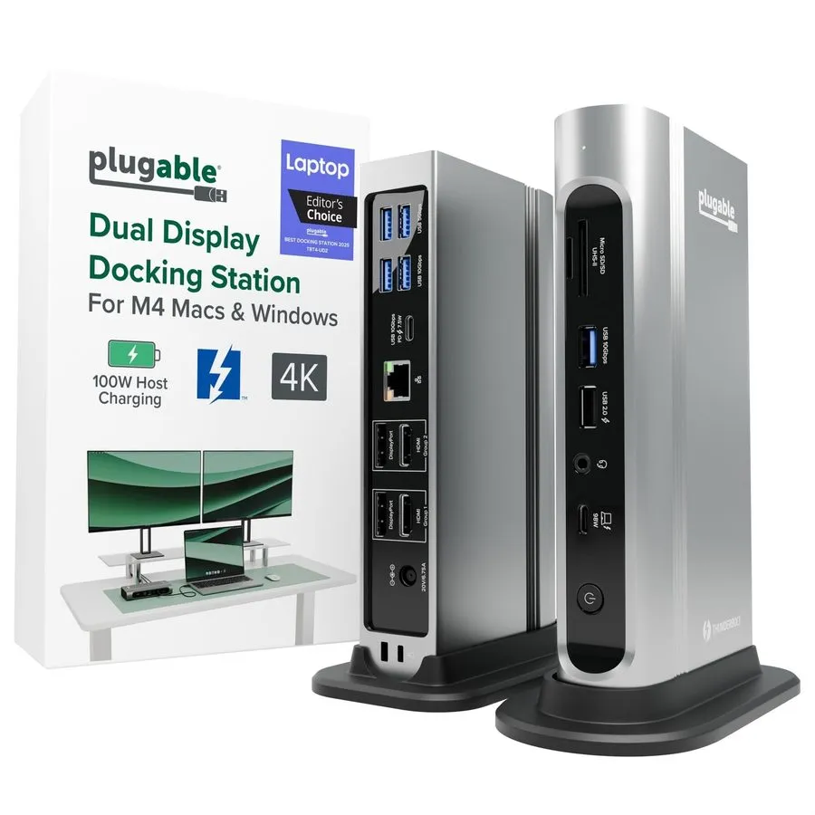 Тестер Plugable 16-in-1 Thunderbolt 4 Quad Dock 100W