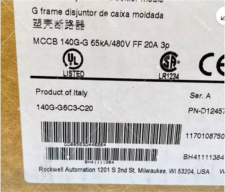 Автоматический выключатель 140G-G6C3-C20 G Frame Molded Case Circuit Breaker 3P/