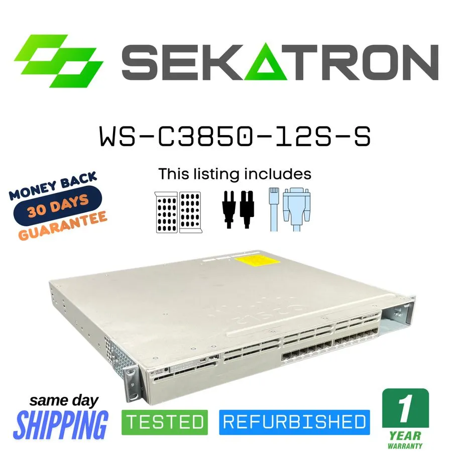 Коммутатор ♻️ Cisco Catalyst WS-C3850-12S-S 12-Port Gigabit SFP Switch ⚡