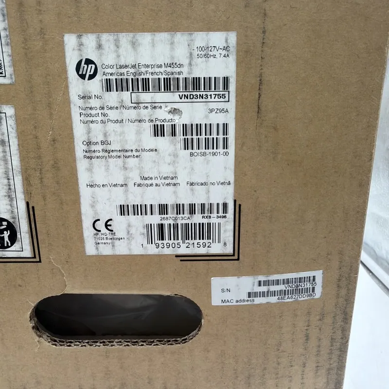 Лазерный принтер HP LaserJet Enterprise M455dn Desktop Color Laser Printer 3PZ95