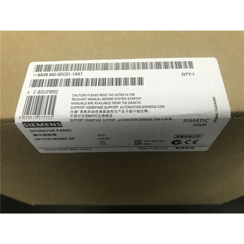Панель оператора Siemens HMI 6AV6642-0DC01-1AX1 Touch Panel