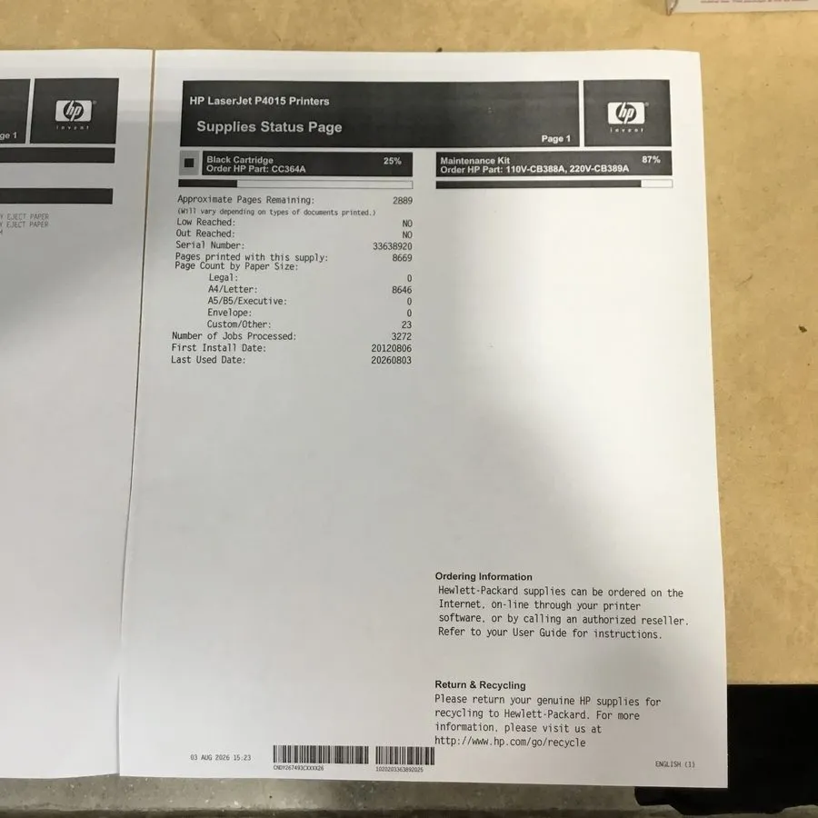 Лазерный принтер HP LaserJet P4015n Monochrome Network Laser Workgroup Printer