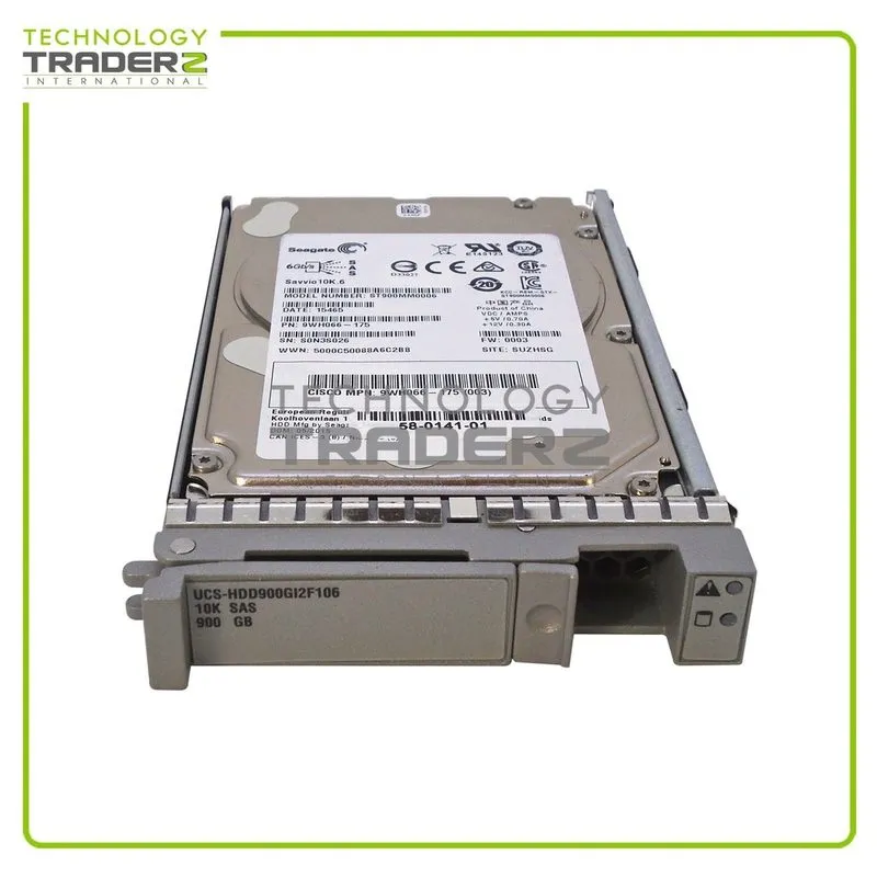Жёсткий диск UCS-HDD900GI2F106 Cisco 900GB 10K 6Gbps SAS 2.5'' Hard Drive 800-35 — фото лота 1