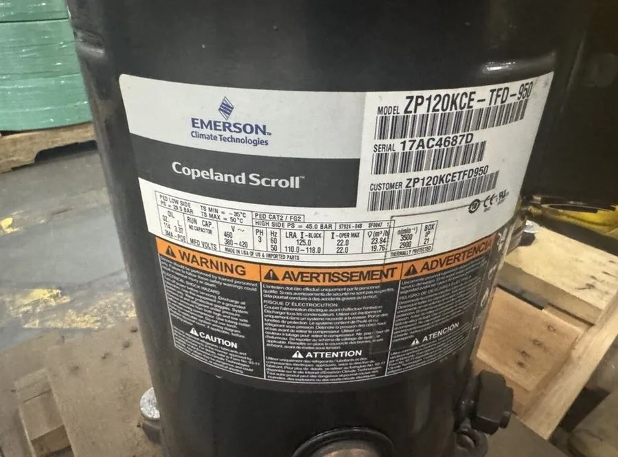 Компрессор ZP120KCE-TFD-950 Copeland Scroll Compressor