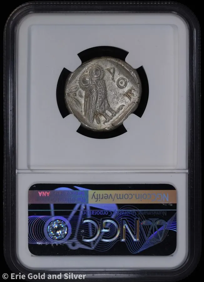 Лабораторный прибор Attica Athens Greek Silver Owl AR Tetradrachm 440-404 BC NGC