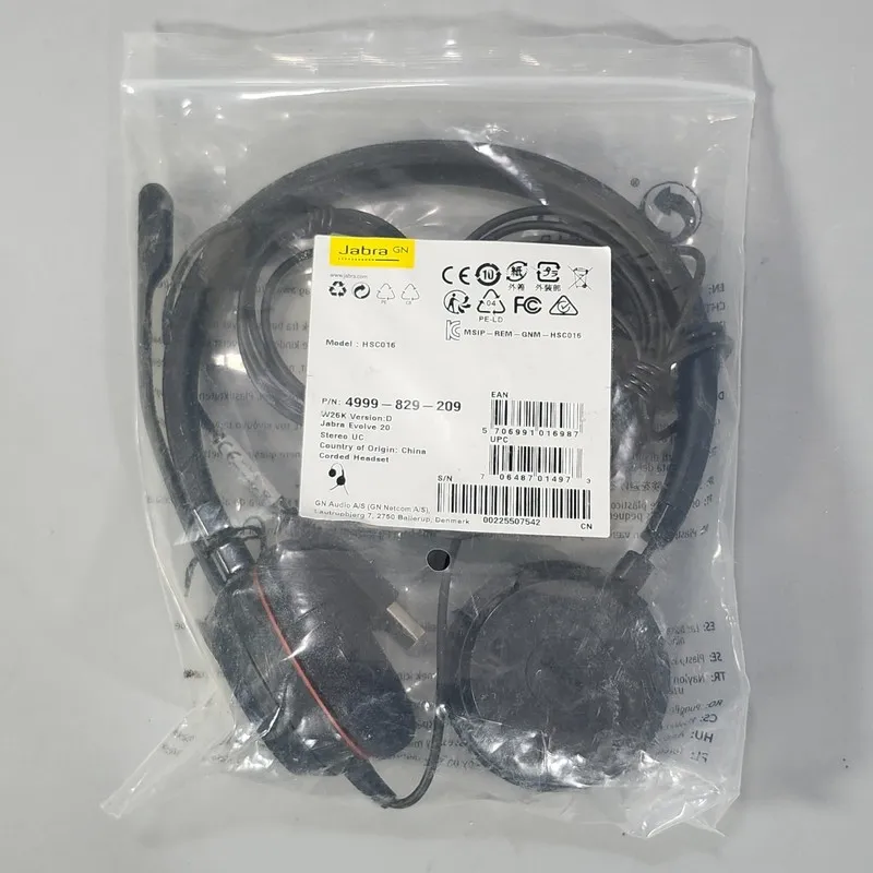 VoIP-шлюз Jabra Evolve 20 Stereo UC USB-C Wired Headset 4999-829-289 HSC016