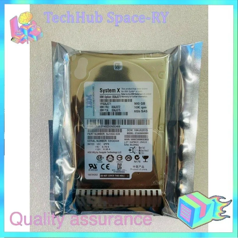 Жёсткий диск IBM 00AJ071 00AJ072 00AJ073 2.5 in 900GB 10K RPM SAS 6GBPS G3HS HDD
