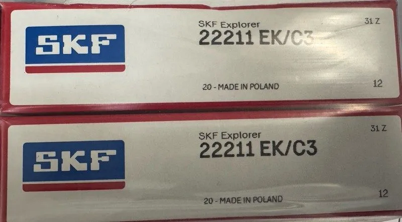 Подшипник SKF 22211 EK/C3 Roller Bearing 55mmID x 100mm x 25mm Wide K/C3 — фото лота 1