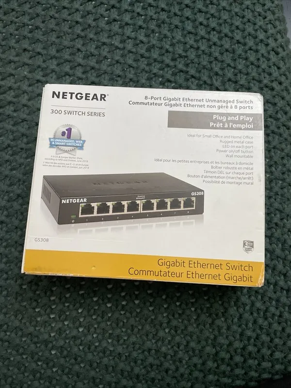 Коммутатор Netgear Prosafe GS308 300PAS 1Gbps 8 Gigabit Port Unmanaged Ethernet