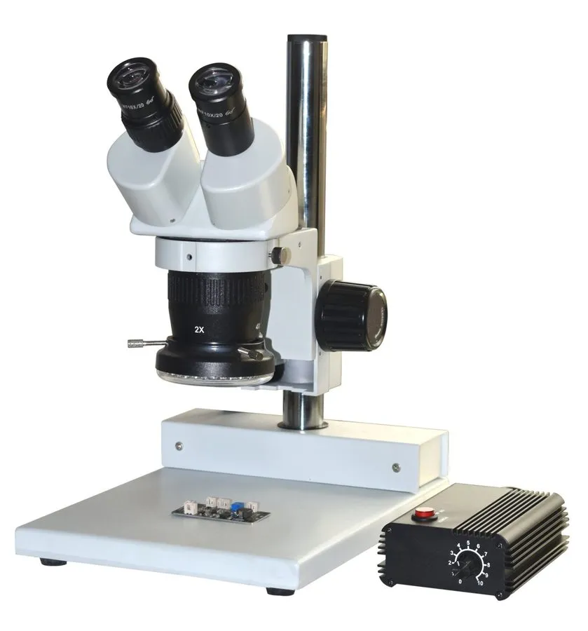 Микроскоп Professional Stereo Microscope 10×–80× 100–165 mm WD 56-LED Ring Light