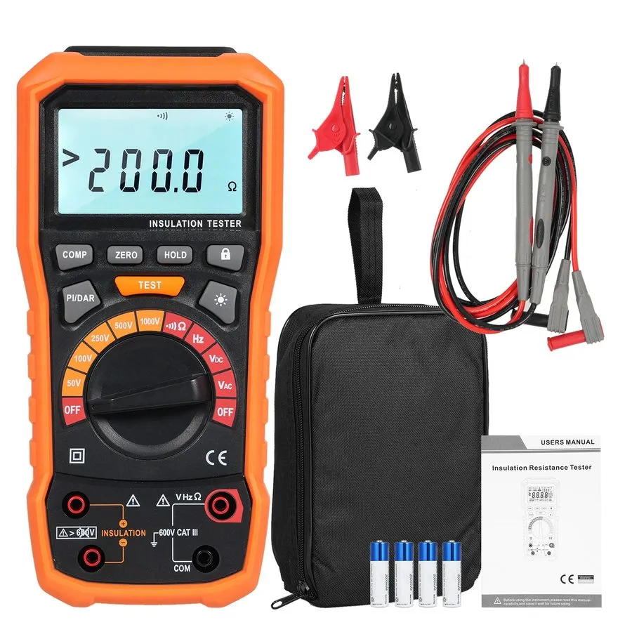 Тестер MS5203 Insulation Resistance Tester MS5205 Digital Megohmmeter 2500V 5000